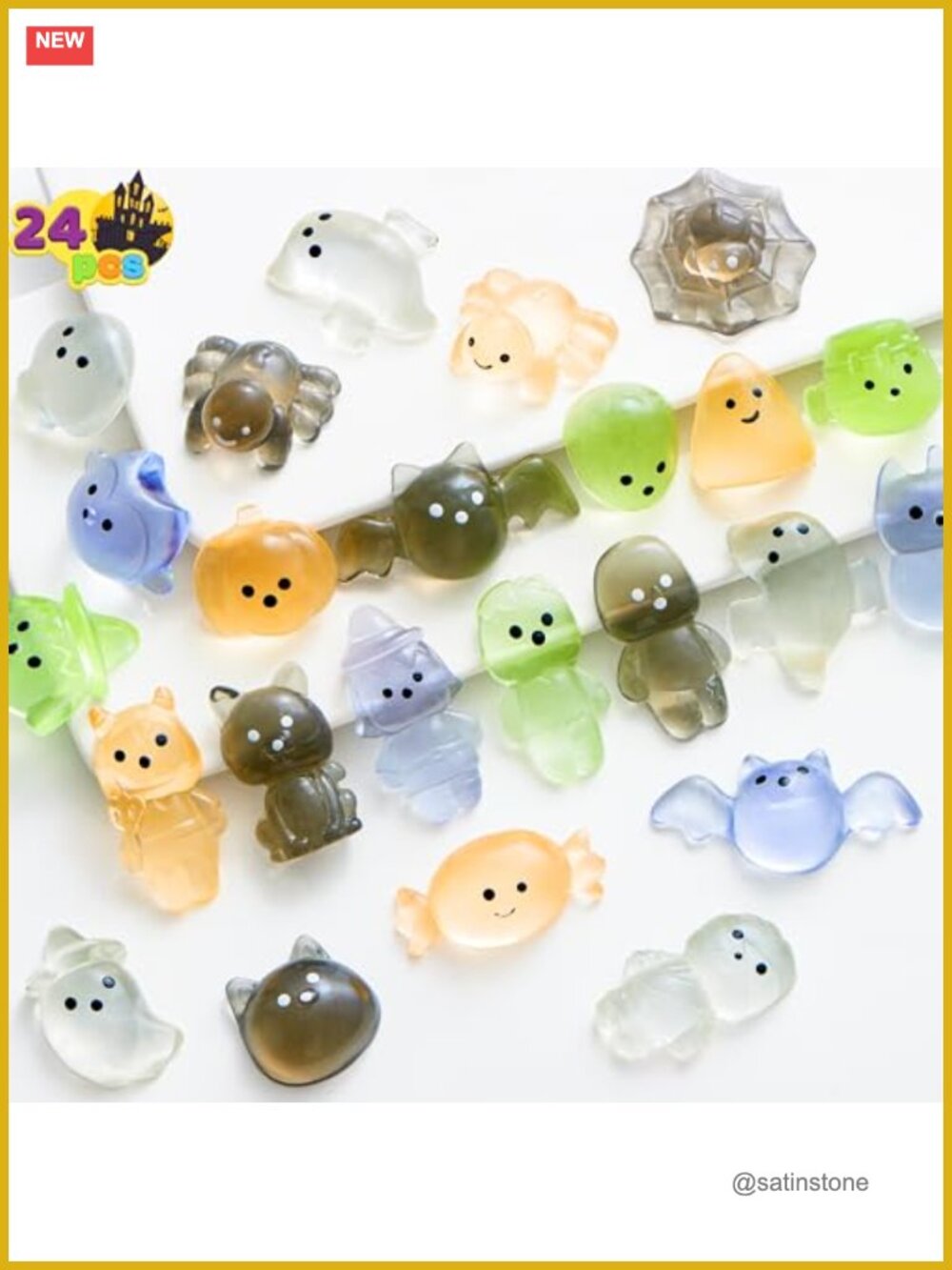 24 PCS Halloween Mochi Squishy Toys for Stress Relief Party Favors Kids